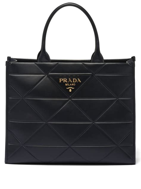 prada large black grainy leather tote|prada soft leather tote.